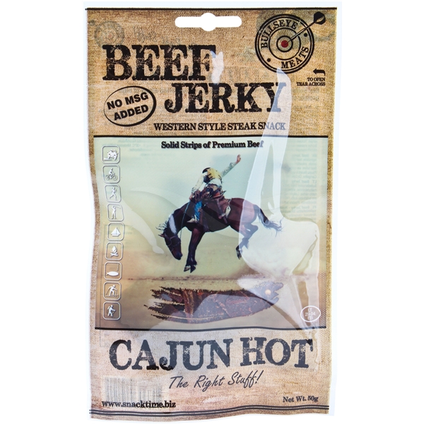 Bullseye Meats Beef Jerky Cajun Hot, 50g