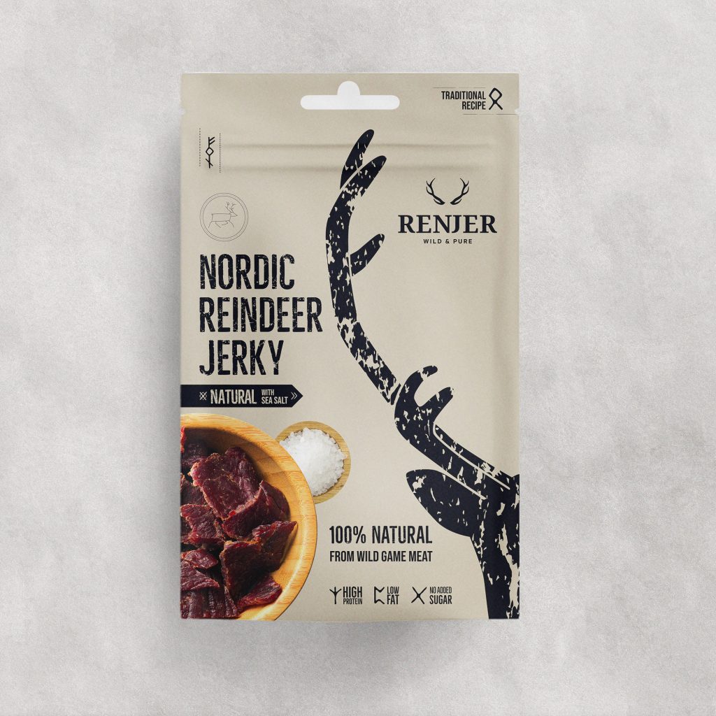 Renjer Reindeer jerky, 25g Beefjerkystock.eu Best beef jerky in